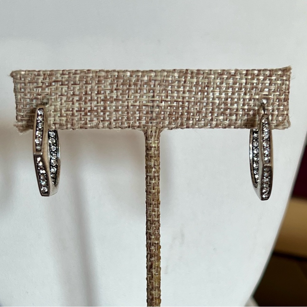 Chloe + Isabel Medina Hexagon Pavé Hoop Earrings